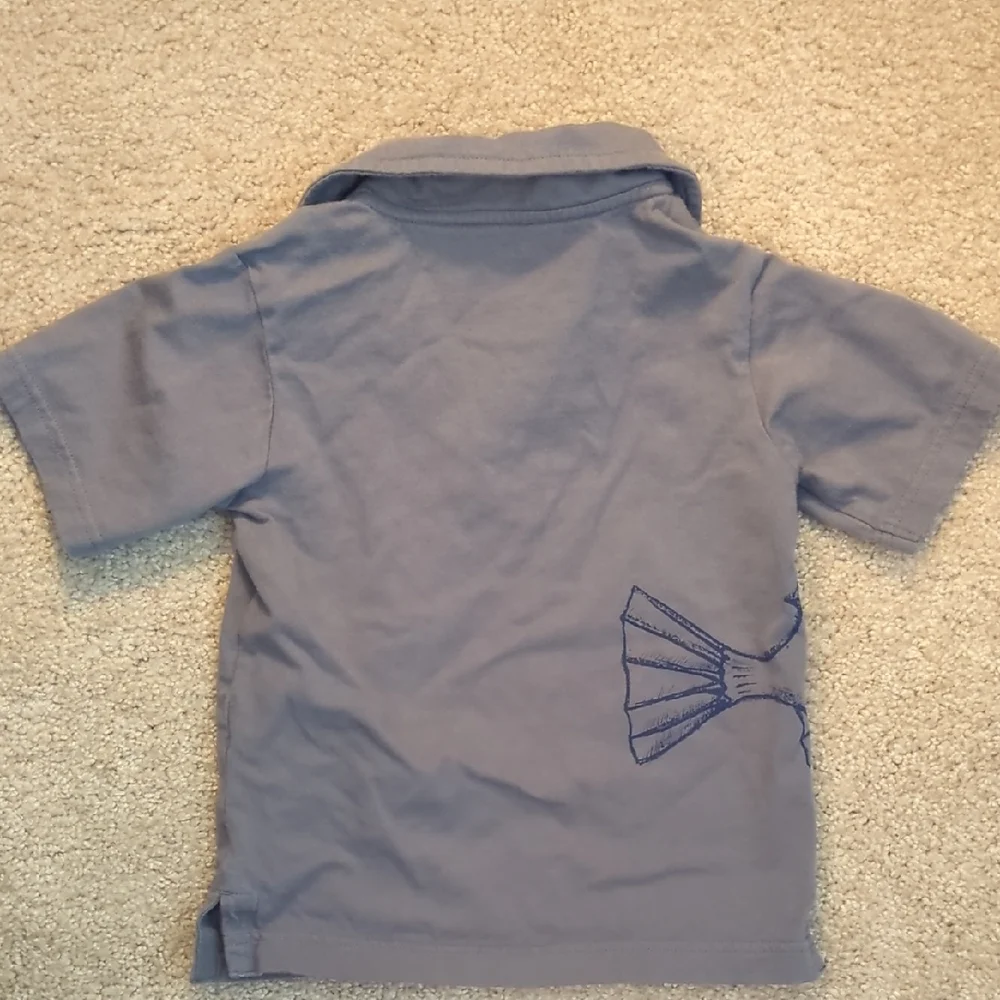 Gymboree Gray Angler Fish Polo